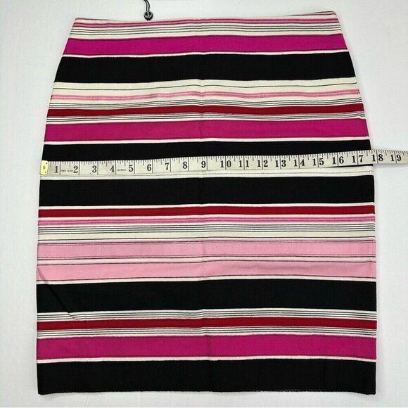 Talbots Women's NWT Pink Black Striped Ribbon Career Pencil Skirt Size 4P/W30 - Picture 14 of 15